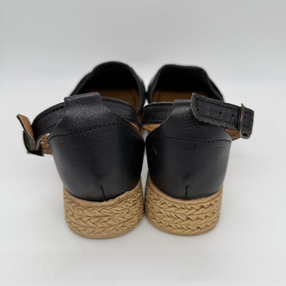 Macarena Collection Women's Black Tan Espadrilles Platform Sandals Shoes Size 7 - Picture 5 of 12